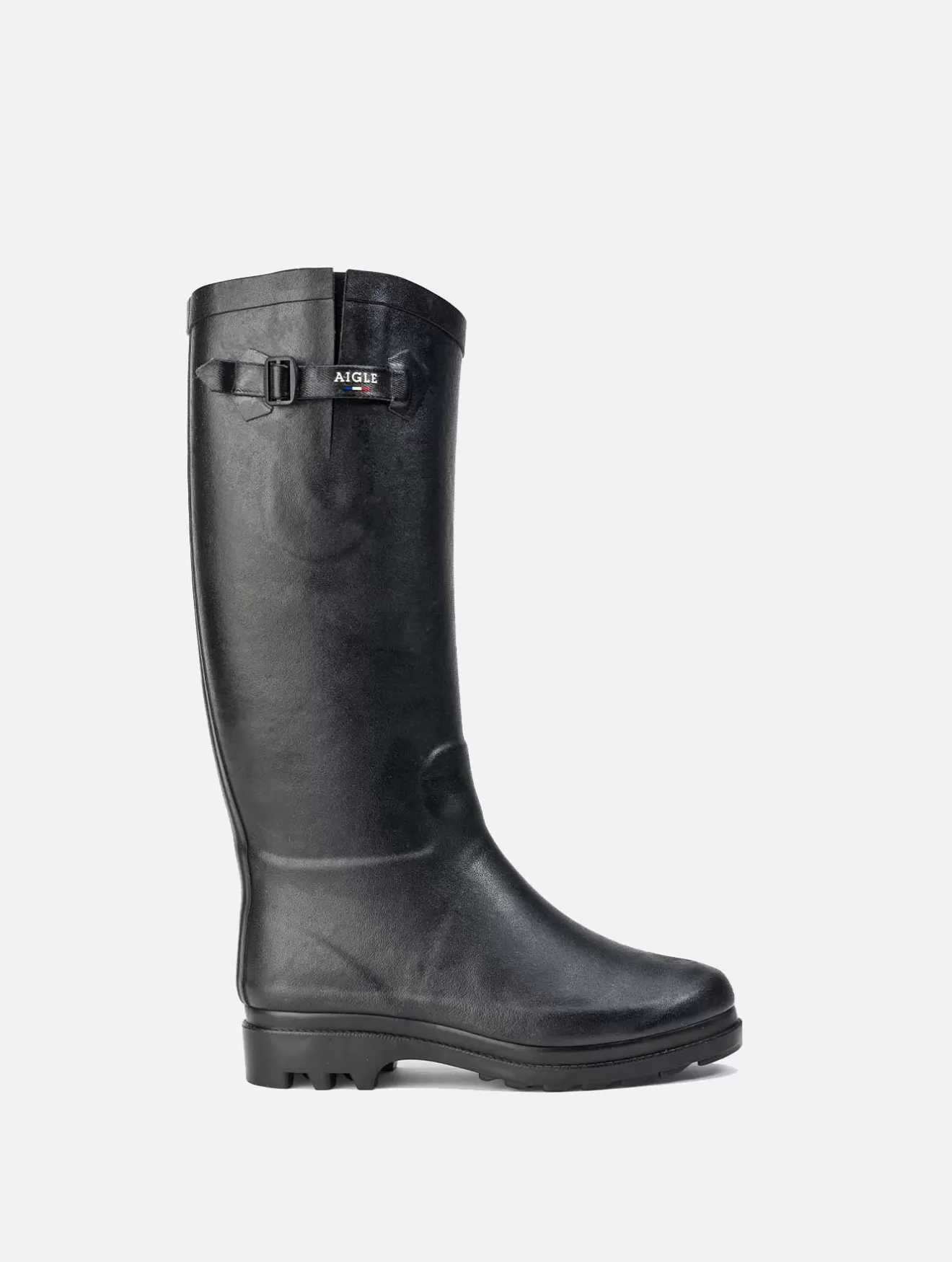 Outlet Aigle Botte De Pluie Boyfriend Fourree, Fabriquee En France. Noir