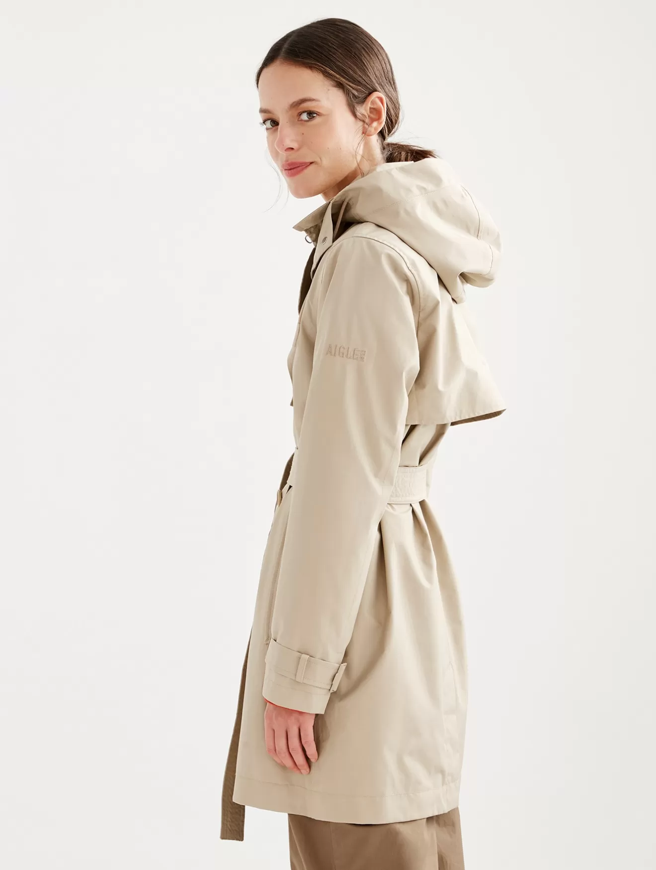 Store Aigle Trench Mi-Long Iconique En Gore-Tex® 2 Couches Osier