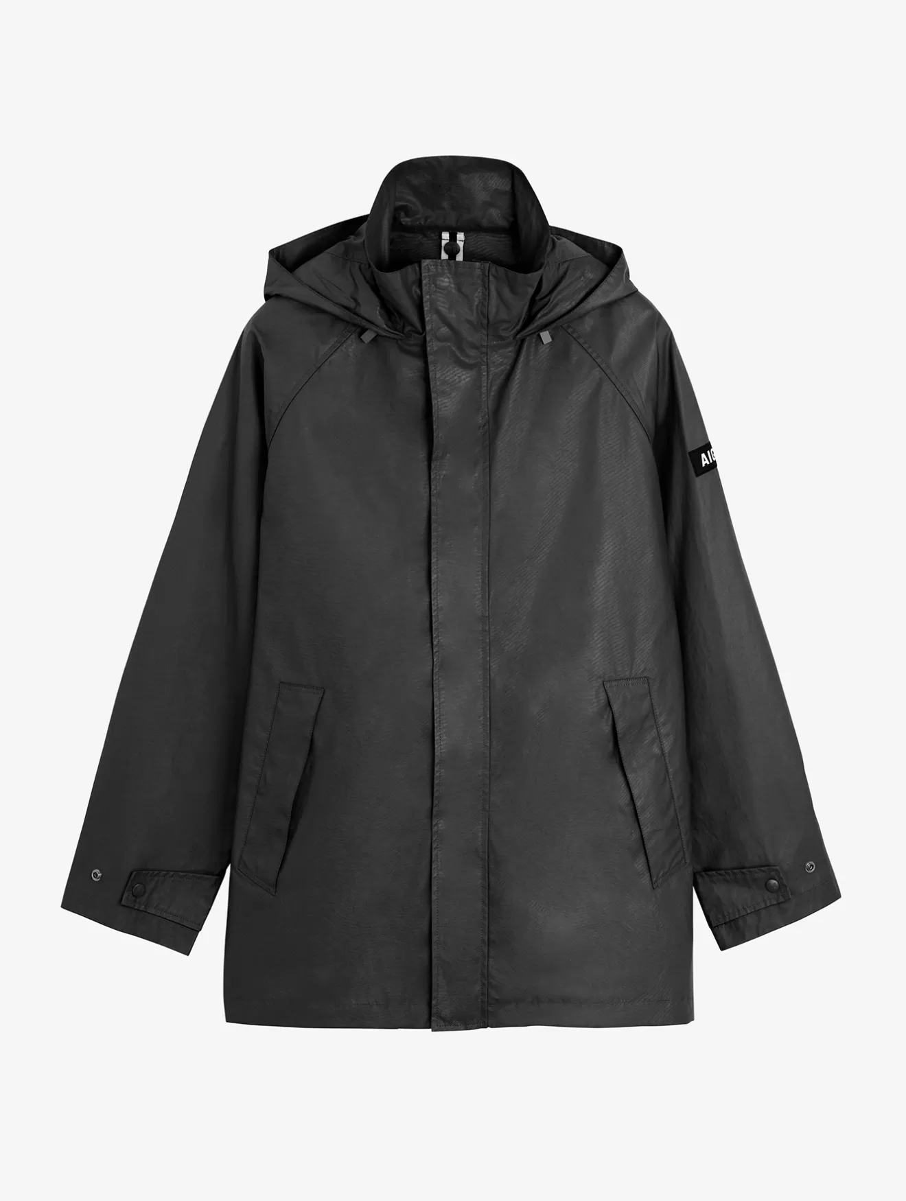 veste_milongue_enduite_a_capuche_6.webp Best Aigle Veste Mi-Longue Enduite A Capuche Noir